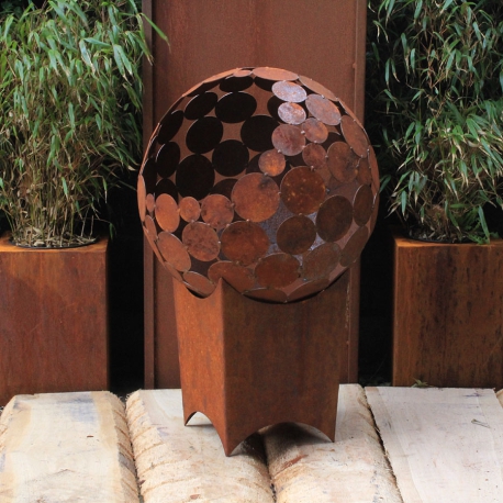 Fireplace - "Base Plate 60x60cm" - Modern Outdoor Ornament