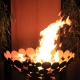 Feuerstelle - "große Schale mit hohem Sockel" - Moderne Außenverzierung