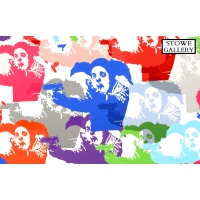 Banksy - 11 Colors Clown Skateboards / Document - Screen print framed