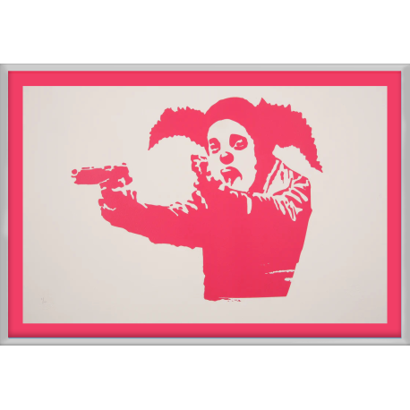 Banksy x Clown Skateboards (Rot) – Limitierter & Zertifizierter Siebdruck | Exklusives Sammlerstück