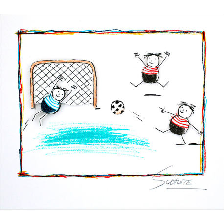 Schlote, Wilhelm - football - giclee - hand signed