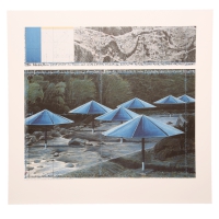 The Umbrellas (blue) - Christo - color offset - Japan/USA 1991