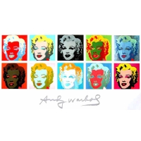 Ten Marilyns II - Warhol, Andy - color offset (with seal) - 140 x 80 cm