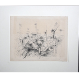 Coester, Otto - Landscape I - Pen and ink drawing - ca. 1950 - Unique