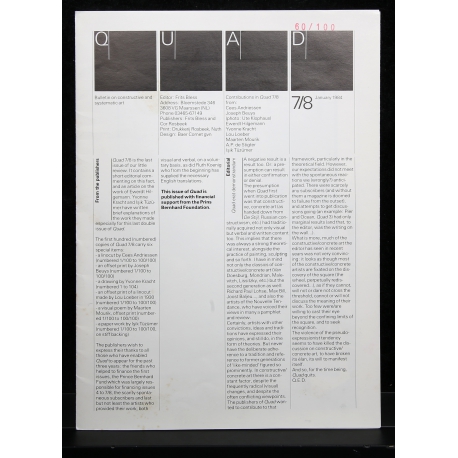 Yvonne Kracht, QUAD-7/8 - 1984 - limited Edition No. 60/100 - signed