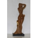 Prof. Fuchs, Ernst - Mrs. Lot - polymer art casting on granite base, partially gilded, signed