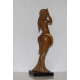 Prof. Fuchs, Ernst - Mrs. Lot - polymer art casting on granite base, partially gilded, signed