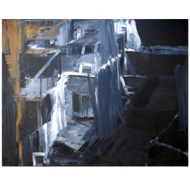 Schoofs, Rudolf - New York (Night) - Oil on canvas - signed