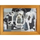 John, Erich Wilhelm - Figurative Composition - framed - Gouache on wood
