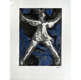 Marini, Marino - Dancer - color etching - hand monogrammed e.a.