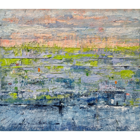 Red Sky - Oil Painting by Annette Selle