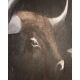 Bull Painting Black- by Resing