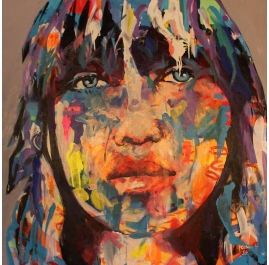 Girl Painting by Bekim Resing