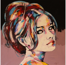 Woman Contemporary Painting by Bekim Resing