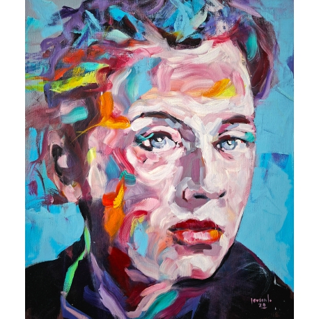 Antología - Contemporary Portrait Painting by Jimenez