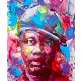 Melancholie der Hoffnung - Contemporary Portrait Painting by Jimenez