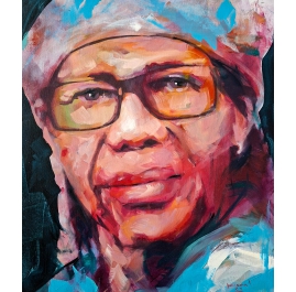 Inspiration Nile Rodgers - Contemporary Portrait Painting by Jimenez