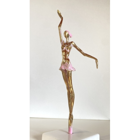 Ballerina Blue - Bronze Sculpture by Aliev