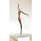 Ballerina Blue - Bronze Sculpture by Aliev