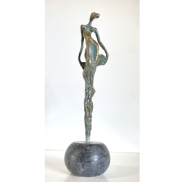 Dancer - Bronze Sculpture on Tassos-Marmor by Aliev