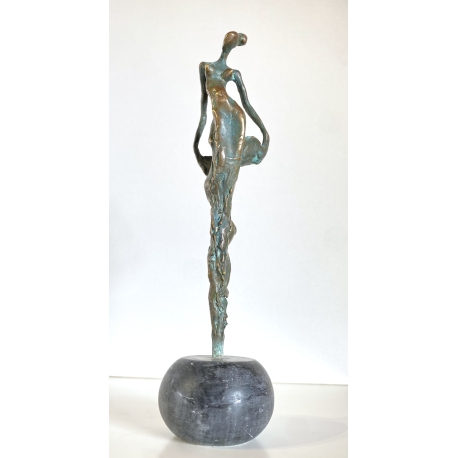 Dancer - Bronze Sculpture on Tassos-Marmor by Aliev