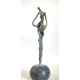 Dancer - Bronze Sculpture on Tassos-Marmor by Aliev