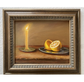 Vanitas Painting: Lemon and Candle by Gyunay Aliev