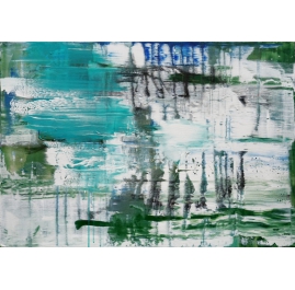Melting Snow - Abstract Painting by Lena Krashevka
