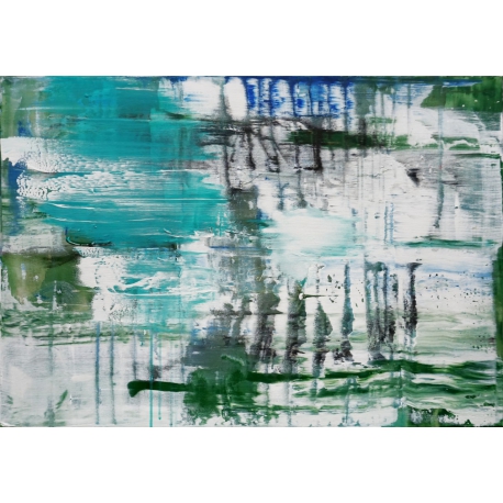 Melting Snow - Abstract Painting by Lena Krashevka