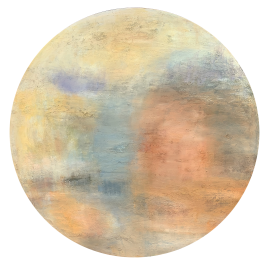 Color and Light - Round Contemporary Painting by Barbara Schauß