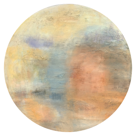 Color and Light - Round Contemporary Painting by Barbara Schauß