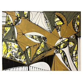 Figuren mit Wippe - Abstract Painting by Wunderlich