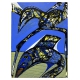 Bird and Fish - Abstract Painting by Wunderlich