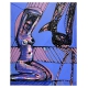 Woman and Bird - Akt mit Vogel III - Abstract Painting by Wunderlich