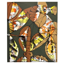 Nude and Bird III - Abstract Painting by Wunderlich