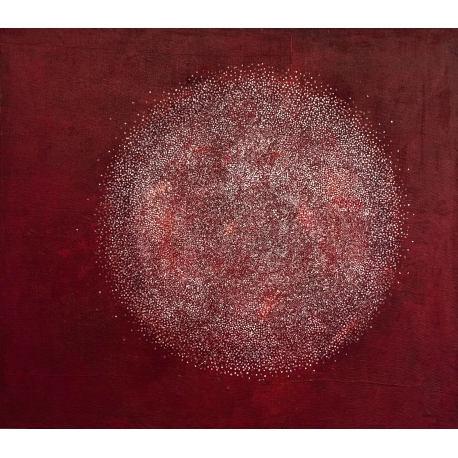 Im Licht - In the light - Red Oil Painting by Annette Selle