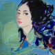 The Weight of Blue Painting Nikolova