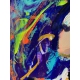 The Girl with the Black Cat Figruative Painting by Liliya Nikolova