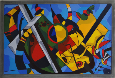 Ode aan Kandinsky kunstwerk kopen - door Riekje Lammerss